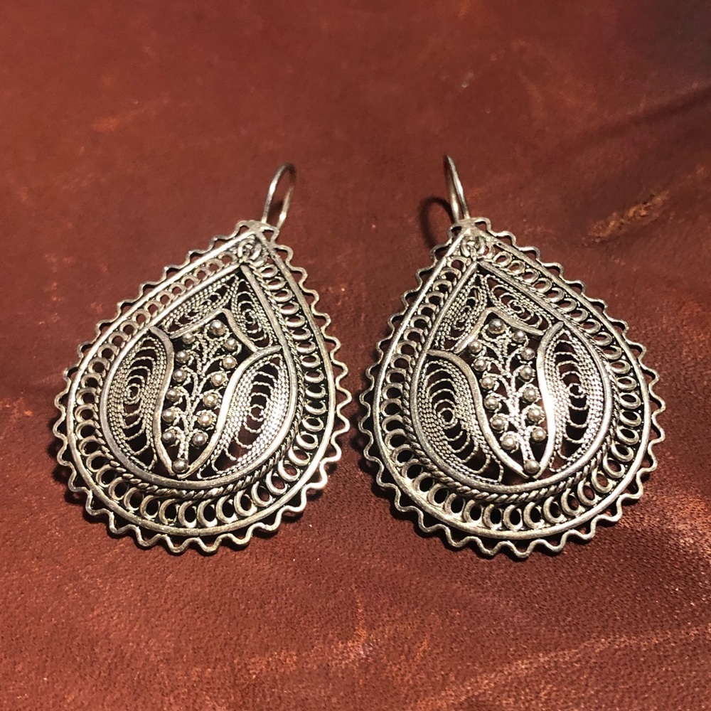 Vintage Turkish Filigree Earrings
